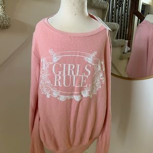 Wildfox dream scene Girls Rule pullover NWT